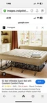 Frontgate Inflatable Mattress Beige Guest Bed Pump Medium Extra Firm Raised. Fixed Price $110.00.