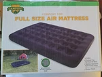 Campout Comfort Top Full Size Air Mattress W/ External Battery Operated Pump. Fixed Price $45.00.