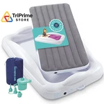 Hiccapop Inflatable Travel Bed With Safety Bumpers Toddler, Grey. Fixed Price $143.72.