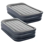 Intex Dura Beam Deluxe Pillow Raised Air Mattress W/ Built Pump, Twin, 2 Pack. Fixed Price $82.99.