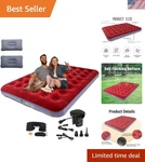 Queen Size Double Camping Air Bed With Pump,inflatable Mattress,.... Fixed Price $77.20.