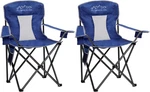 Oversized 2PCS Mesh Folding Camping Chairs, 325 Lbs Capacity, Cup Holder, Blue. Fixed Price $97.99.