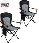 2 Pack Fully Padded Camping Chair 350LBS Capacity Heavy Duty Portable With. Fixed Price $116.55.