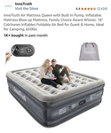 Innotruth Air Mattress Queen With Built Pump, Inflatable Blow Up. Fixed Price $49.69.