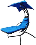 Balancefrom Hanging Curved Chaise Lounge Swing Chair Cushion Pillow - Blue. Fixed Price $169.11.
