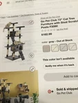 Go Pet Club 72" Cat Tree Furniture Model F2086. Fixed Price $75.00.