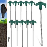 10 Heavy Duty 8" Metal Tent Stakes With Hex Head Driver For Camping & Inflatable. Fixed Price $31.99.