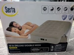 Serta 16" Double High Queen Inflatable Mattress W/internal Pump /500 Lb Capacity. Fixed Price $24.90.