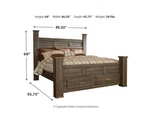 Signature Design By Ashley Juararo Poster King Bed Dark Brown. Fixed Price $629.18.