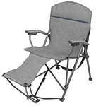 Zenithen Portable Outdoor Folding Chair With Foot Rest, Gray - Perfect For Ca.... Fixed Price $49.35.