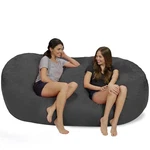 Chill Sack Bean Bag Chair Cover, 7-5-FEET, Microsuede Charcoal. Fixed Price $158.91.
