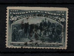 Usa 1893 50C Slate Blue Columbus Fine Used (imperf Top) #240 WS46829. Fixed Price $53.82.