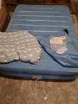 Queen Size Premium Air Mattress W/ Built-in Automatic Pump. Fixed Price $45.00.