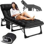 Aboron Adult Folding Camping Cot Bed Lounge Chair Reclining Adjustable 5POSITION. Fixed Price $89.99.