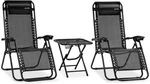 Serenelife SLZGHTBBK78 Zero Gravity Chair Set. Fixed Price $160.99.