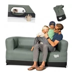Slouch Couch Air Sofa With Built-in Pump, Hidden Cup Holders, Happy Camper. Fixed Price $324.50.