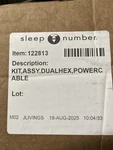 Sleep Number Kit, Assy, Dialed, Power Cable Item 122813. Fixed Price $35.00.