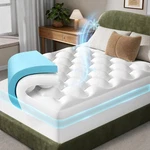 Inch King Size Dual Layer Mattress Topper, 2 Gel Memory Foam & Pillow. Fixed Price $126.30.