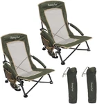 Sunnyfeel Low Folding Beach Camping 2 Pack, Portable Backpacking Chairs. Fixed Price $111.99.