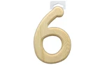 Multicraft Wood Number Bevel Cut 6" Natural. Fixed Price $7.19.