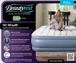 Beautyrest 16" Hi-loft Full Sized Raised Air Bed W/edge Support W/external Pump. Fixed Price $49.95.
