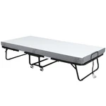 Homcom Rollaway Bed, Folding With 4" Mattress, Portable Foldable Guest. Fixed Price $297.00.