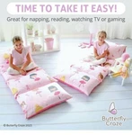 Butterfly Craze Floor Pillow Bed Lounger Cover, Cozy & Stylish Seating Solution. Fixed Price $22.95.
