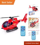 Kids Inflatable Remote Control Airplane With Smart Action & 100 Songs Ages 3-8. Fixed Price $37.79.