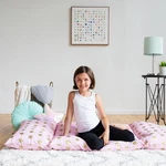 Kids Pillow Lounger Cover Travel Sleepover Cushion Pink. Fixed Price $26.58.