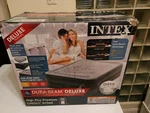 Intex 22" Queen Comfort Plush High Rise Durabeam Deluxe Air Bed W/ Built Pump. Fixed Price $110.99.