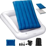 Portable Toddler Travel Bed - Inflatable Air Mattress With Sides Navy & Grey. Fixed Price $61.99.