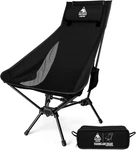 Onetigris Tigerblade High Back Camping Chair With 23.6" X 18" 39.4", Black. Fixed Price $118.93.