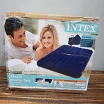Intex Classic Downy Queen Air Mattress Set W/ Manual Pump 2 Inflatable Pillows. Fixed Price $39.99.