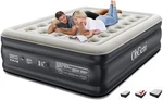 Queen Air Mattress With Built-in Pump, 18" Inflatable Bed For Guests, Black. Fixed Price $108.99.