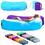 Nevlers Inflatable 2 Pack Purple & Blue Blow Up Lounger Beach Chair - Travel Bag. Fixed Price $49.99.