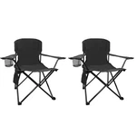 Sailary 2PCS Folding Camping Chair Heavy Duty W/ Cooler Bag - Portable Lawn. Fixed Price $83.36.
