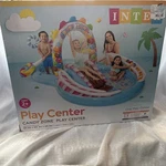Intex 9FT 6FT 51IN Kids Inflatable Candy Zone Play Center Pool W/ Waterslide. Fixed Price $65.00.