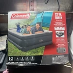 Coleman Tritech Queen Air Mattress Built-in Pump Carry Bag Camping. Fixed Price $52.50.