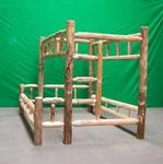 Log Bunk Bed Twin/full Northern Rustic Pine Amish-made Free Shipping. Fixed Price $1199.00.