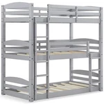 Dorel Living Sierra Triple Floor Wooden Bunk Bed Gray. Fixed Price $713.05.