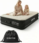 Queen Air Mattress With Built-in Pump, 16" Elevated Inflatable Bed For Home & Gu. Fixed Price $144.27.