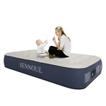 Sennoul Air Mattress With Built Pump - 2 Mins Quick 13" Twin, Grey. Fixed Price $80.90.