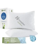 Nappler Bamboo Pillows Queen Size Premium Set Of 2 - Supportive Breathable. Fixed Price $29.99.