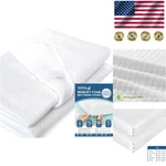 Bamboo Jacquard King Size Memory Foam Mattress Topper Cover - Luxurious Sleep. Fixed Price $109.99.