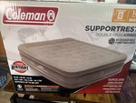 Coleman Supportrest Pillowstop 18" Double-high Airbed With Rechargeable Pump. Fixed Price $130.00.