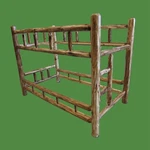 Log Bunk Bed Twin/twin Torched Cedar Solid Wood Amish-made Free Shipping. Fixed Price $1099.00.