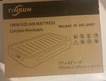 Tinsun Twin Size Air Mattress Model: JS-HE-009T. Fixed Price $45.99.