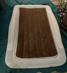 The Shrunks Toddler Travel Inflatable Air Bed Brown Pump Bag Rails Kids. Fixed Price $26.24.