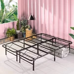 Smartbase 14" Tool-free Metal Bed Frame, No Box Spring, Full Size, Black. Fixed Price $240.99.