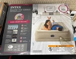 Intex Air Mattress Inflatable Durable Queen Ultra Plush 20" 120 Internal Pump Ql. Fixed Price $40.00.
